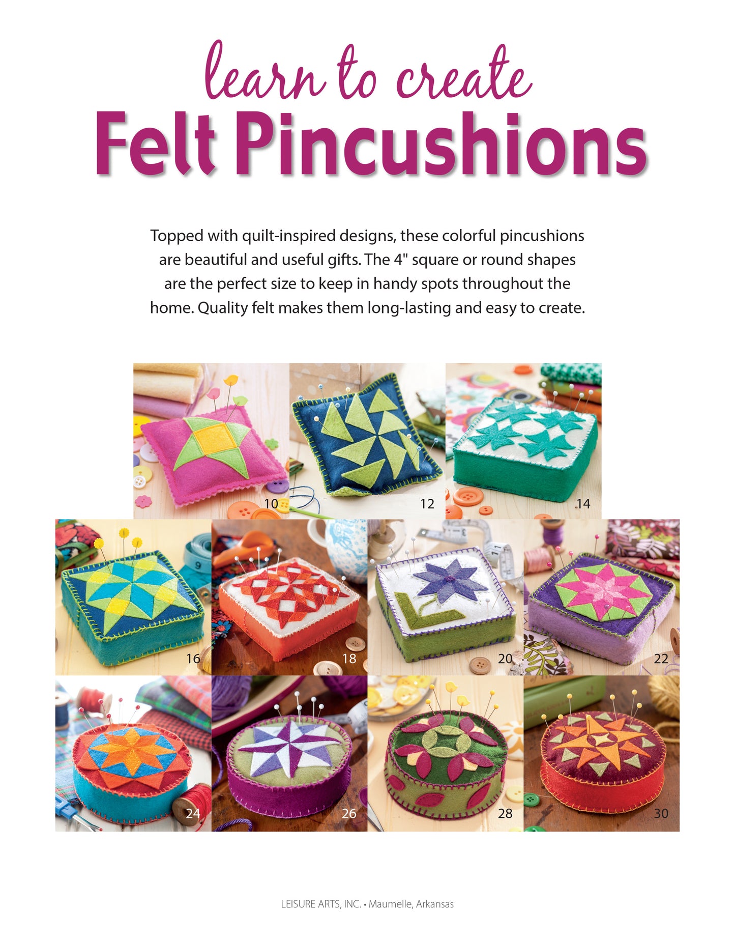 Learn to Create Felt Pincushions