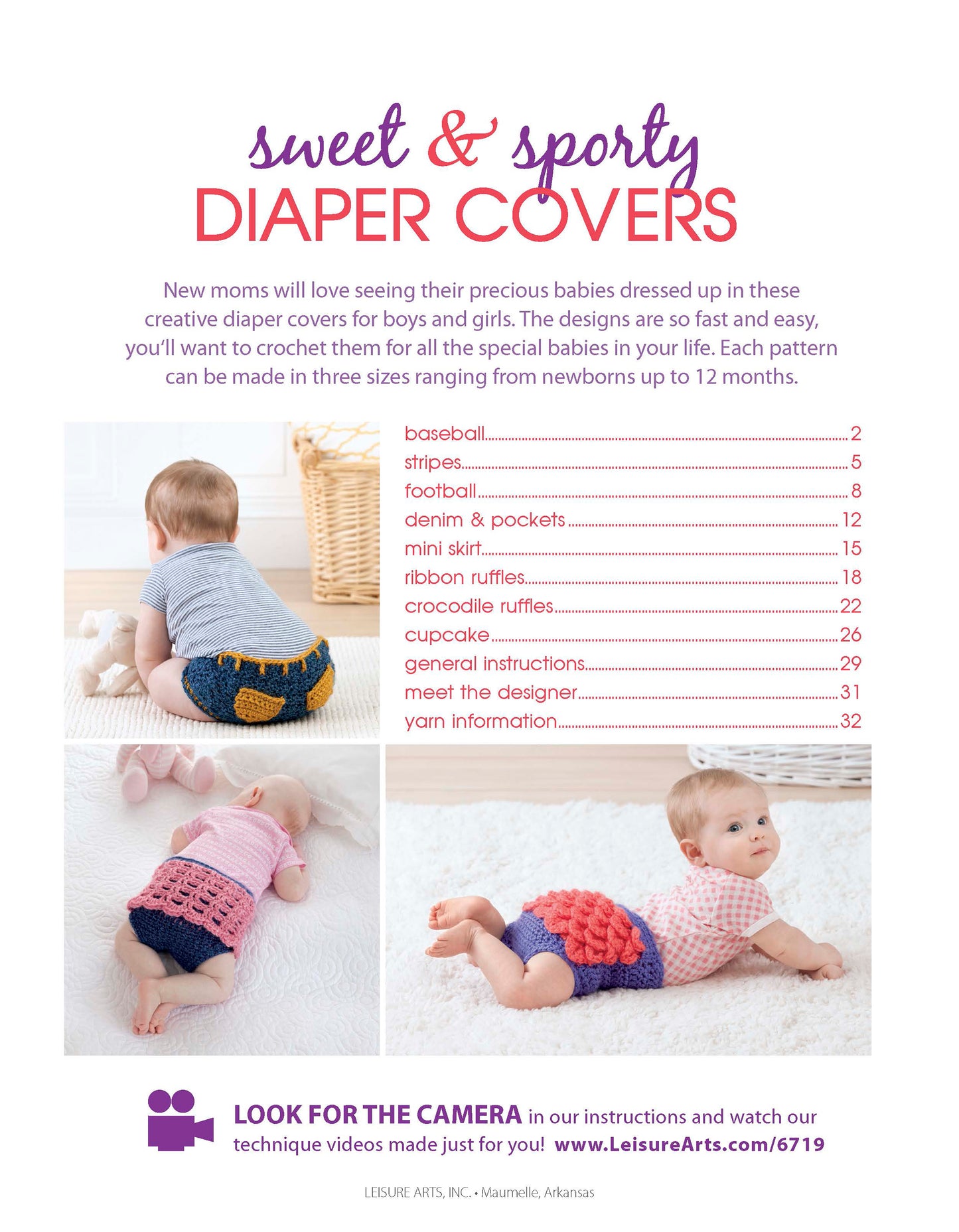 Crochet Sweet & Sporty Diaper Covers