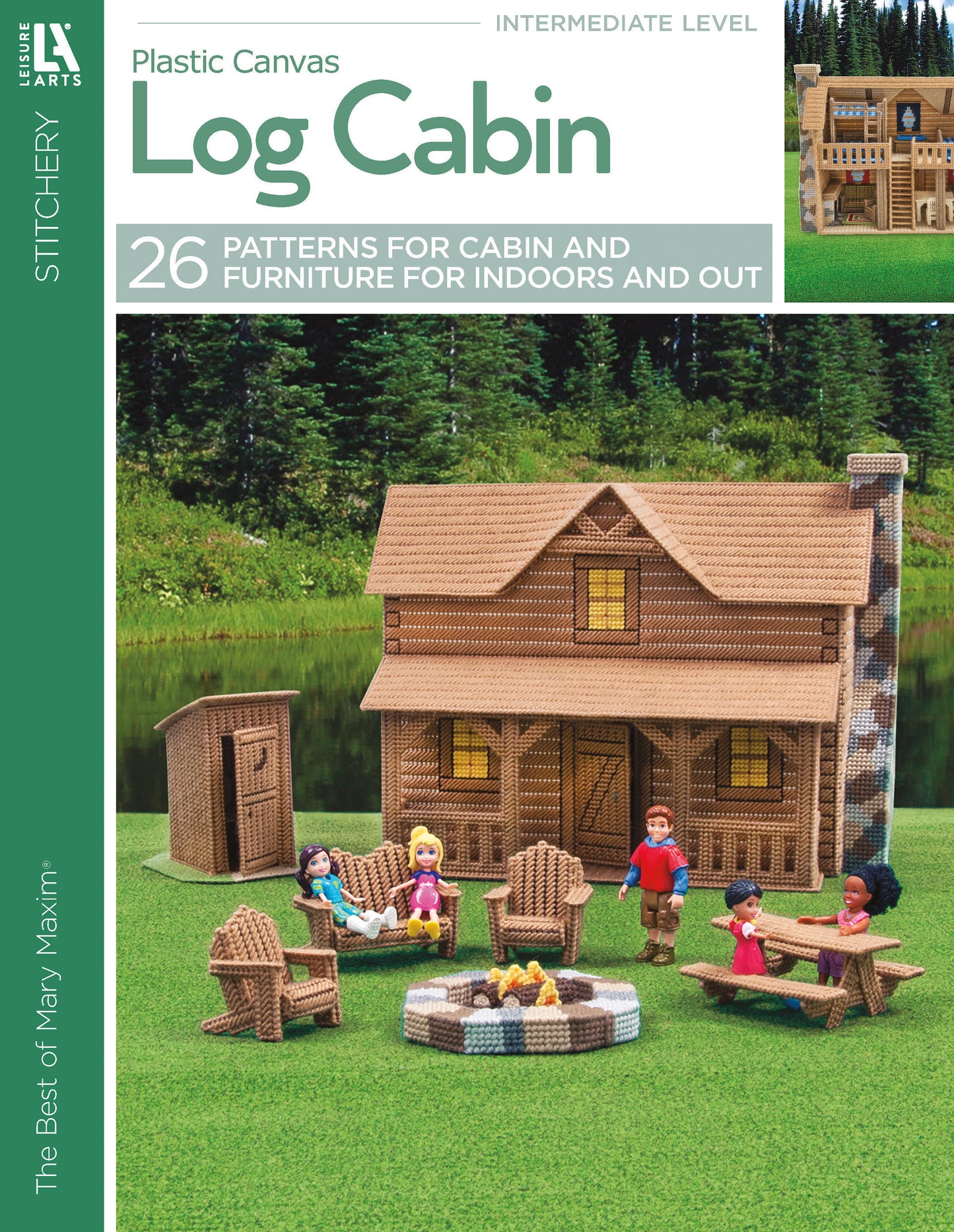 Log Cabin in Plastic Canvas