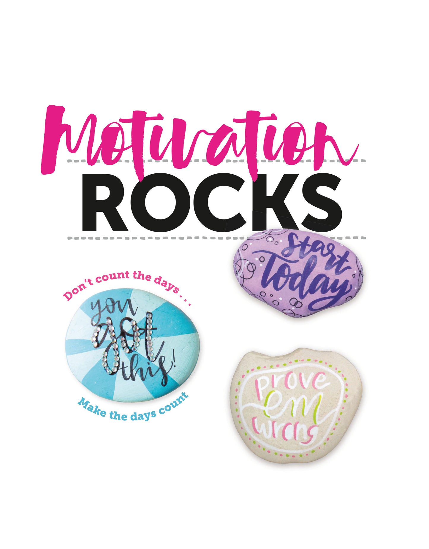Add creative flair to your painted rocks with Rockin' Dots—Creative Ideas for Painting, Hand Lettering, and Dotting Digital Download by Leisure Arts. Get inspired to create motivational messages and unique designs on your own stones!.