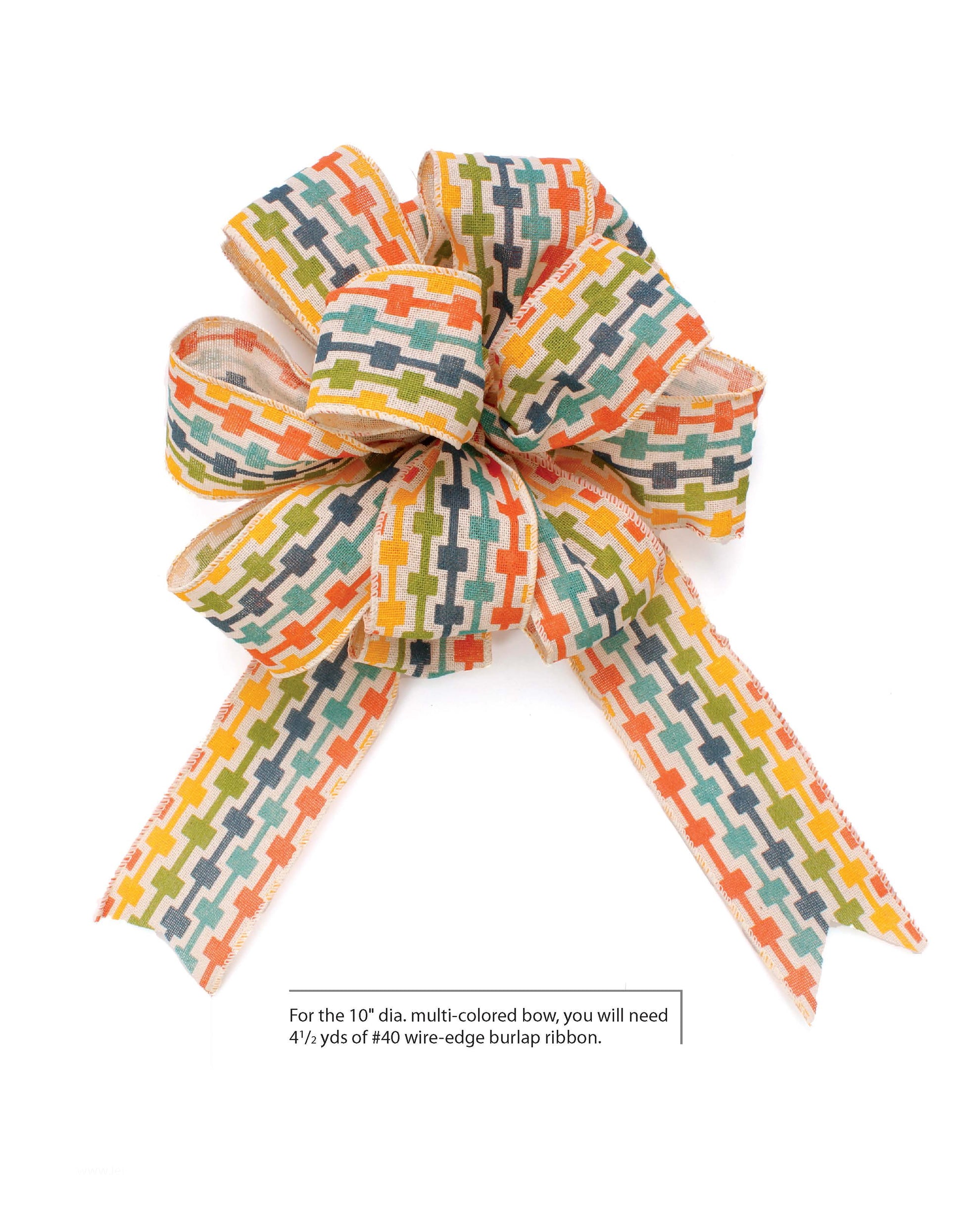 The Leisure Arts Bow Making Basics Digital Download teaches you how to create a 10-inch multi-colored bow using 4.5 yards of #40 ribbon—perfect for beginners. Includes step-by-step instructions for vibrant designs with long ribbon tails.