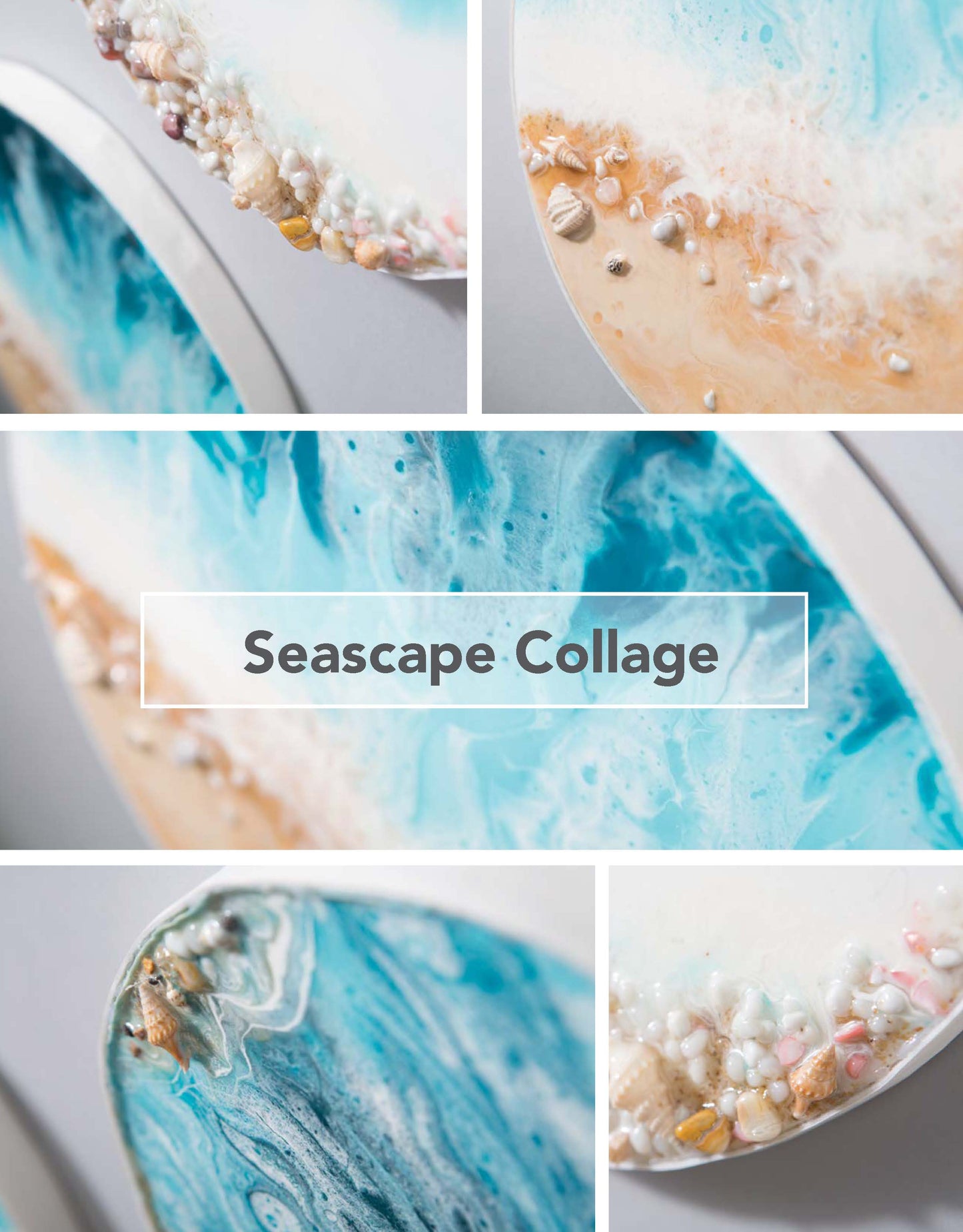 A digital download from Leisure Arts, “Resin Creations” features 12 step-by-step projects and expert tips for resin pouring—perfect for crafting ocean waves, seascapes, and more unique handmade home decor.