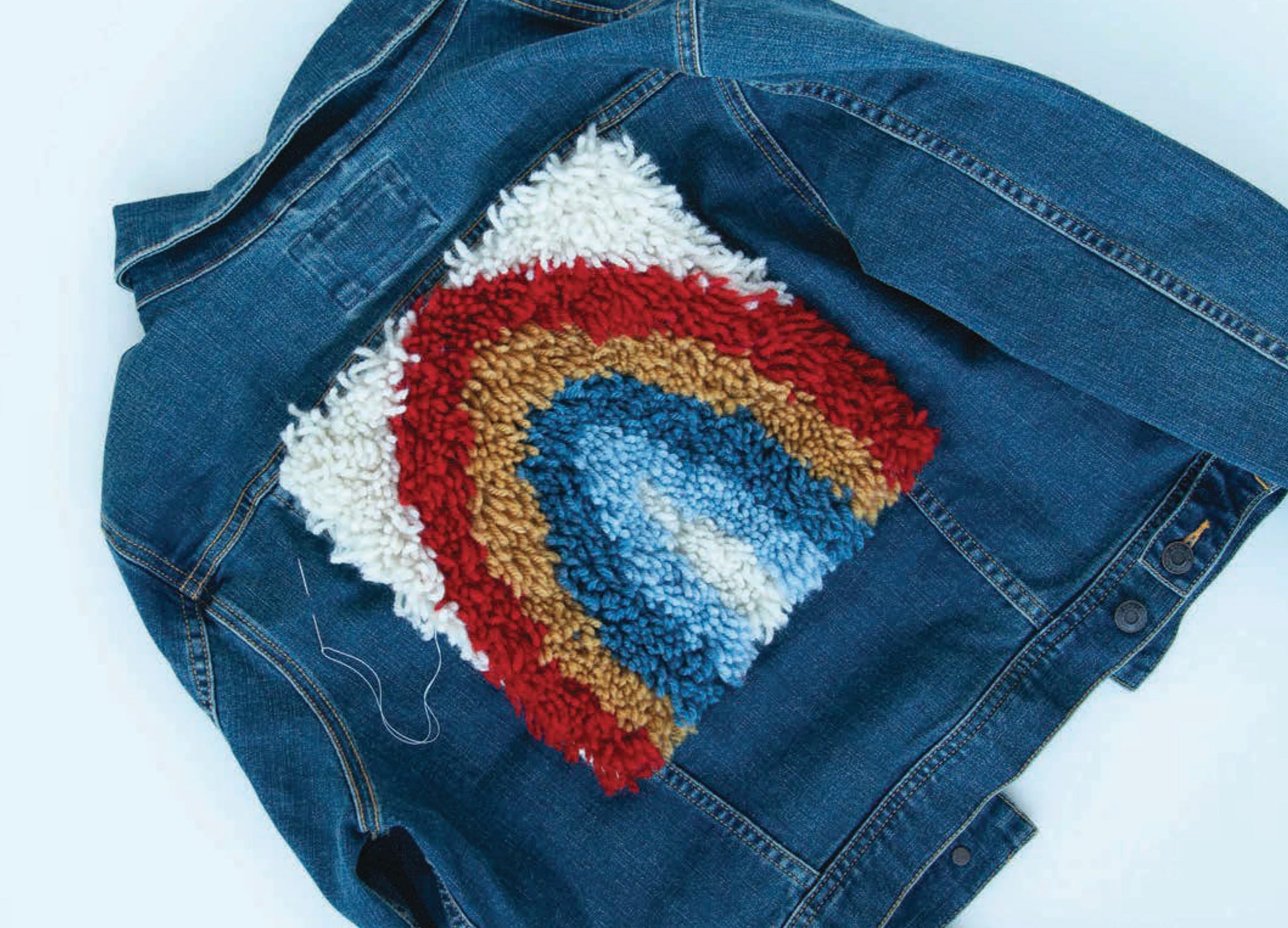 Add standout style to your wardrobe with latch hook! Leisure Arts’ "Latch Hook—12 Projects for the Modern Maker" digital download lets beginners craft bold accents—like a rainbow patch on denim—with easy, textured designs.