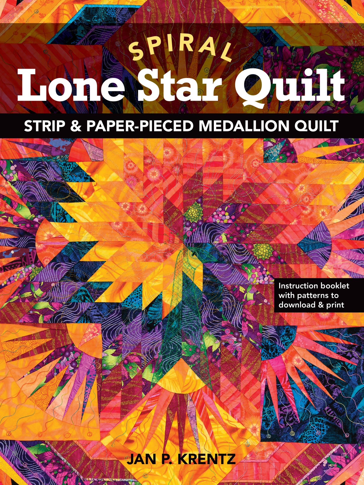 Spiral Lone Star Quilt Digital Download