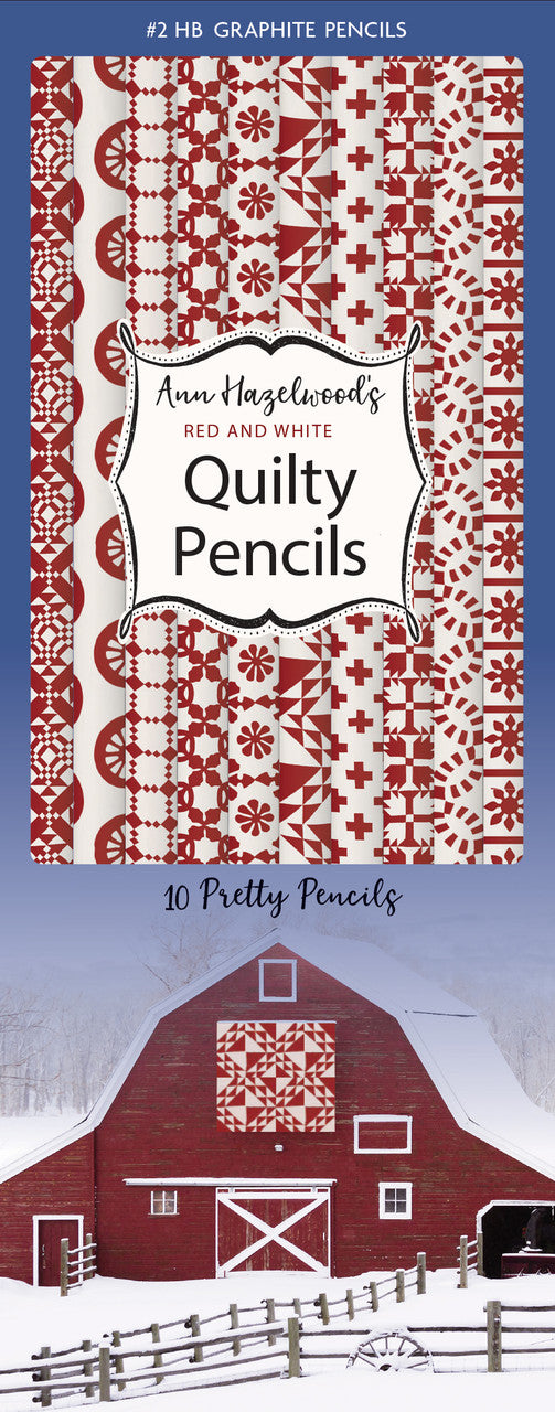 Ann Hazelwood's Red & White Quilty Pencils