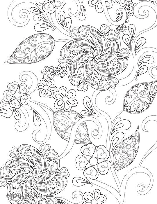 Modern Elegance Coloring Digital Download