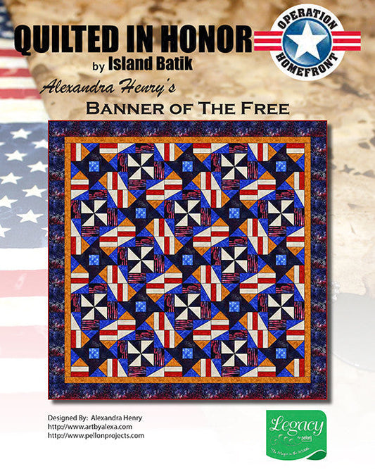 Alexandra Henry's Banner of the Free Quilted in Honor Benefit ePattern, Digital Download