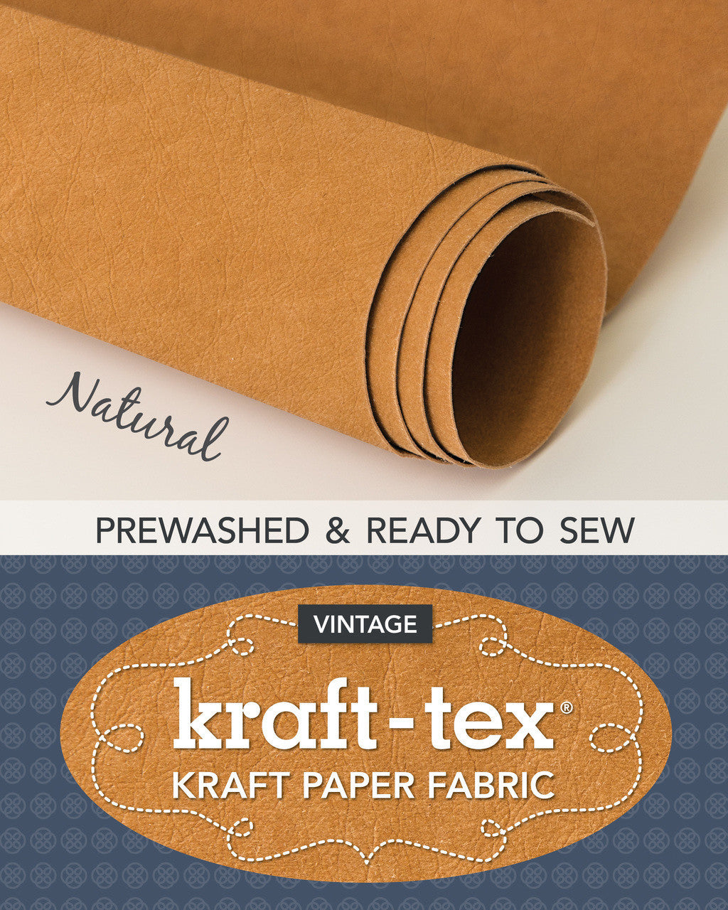 kraft-tex Vintage Prewashed Rolls & Ready to Sew