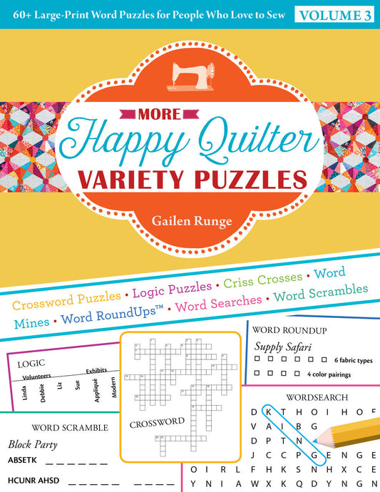 More Happy Quilter Variety Puzzles, Volume 3