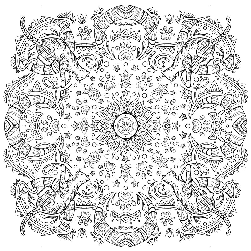 My Cat Mandala Coloring Book