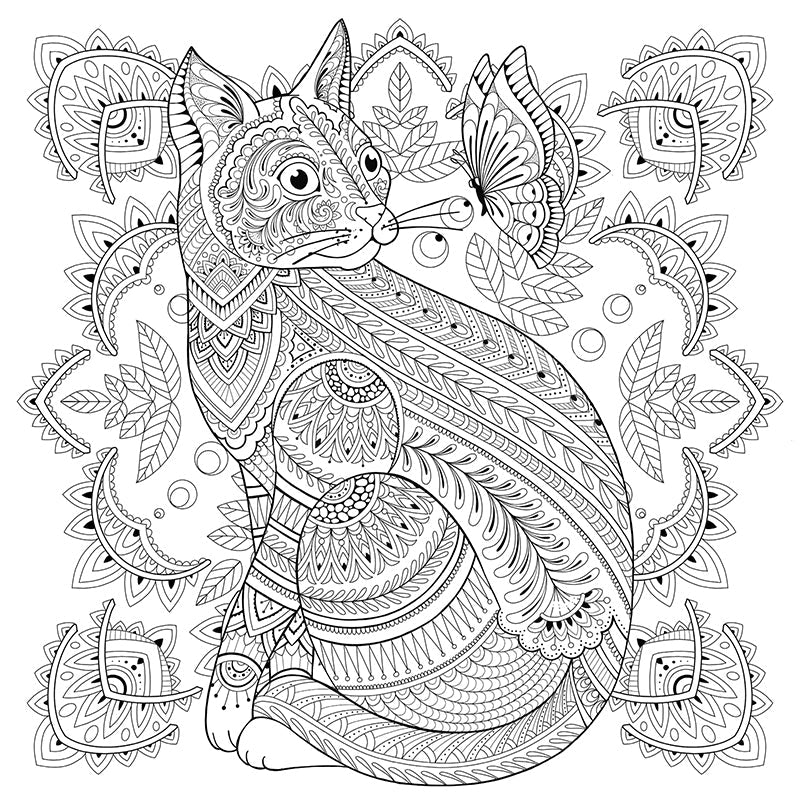 My Cat Mandala Coloring Book