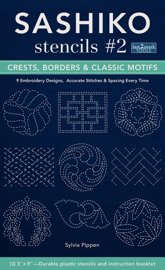 Sashiko Stencils #2, Crests, Borders & Classic Motifs