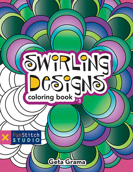 Swirling Designs Coloring Digital Download