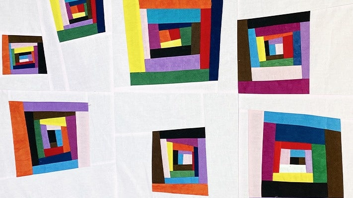 The Colors of My Pride Improv Quilt Blocks