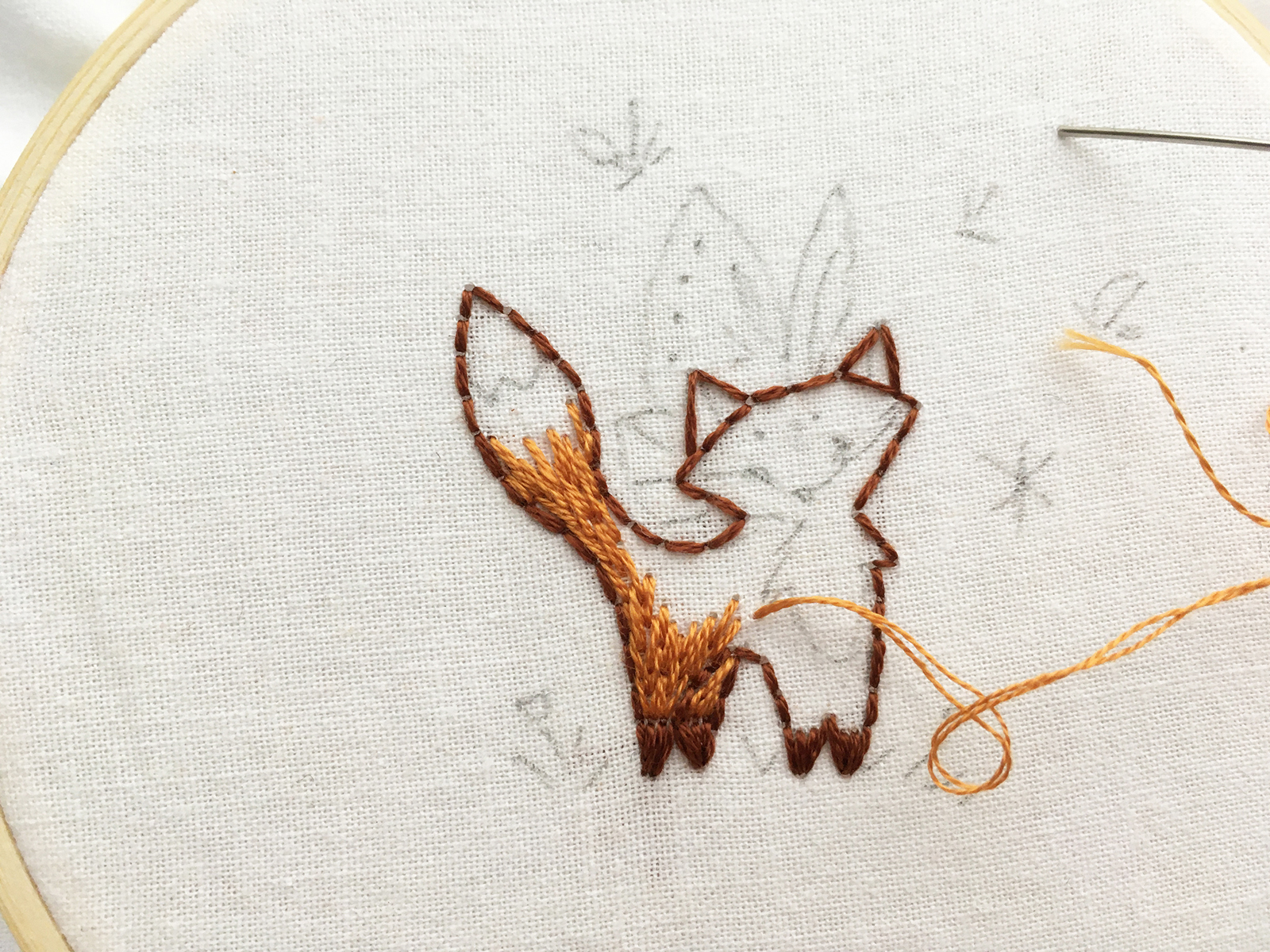 crafty fox iron-on embroidery pattern – cozyblue