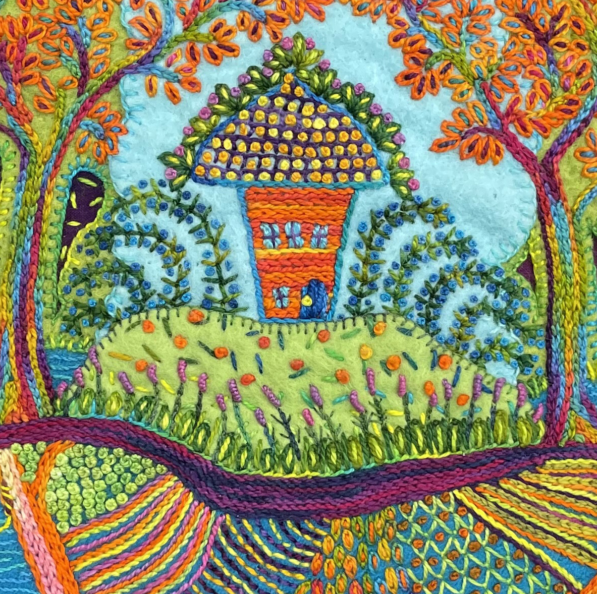 Little House Embroidery Art